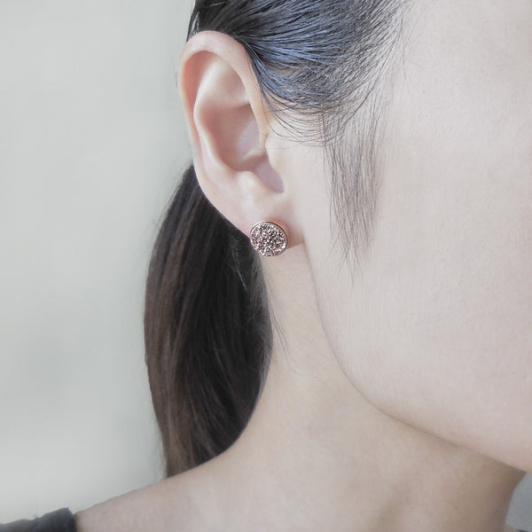 Rose Gold Sparkle Studs
