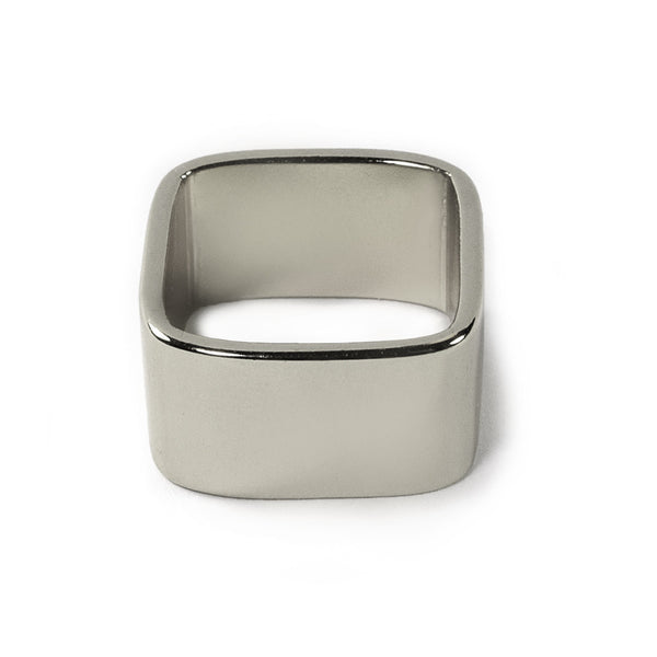 Silver Wide Square Band