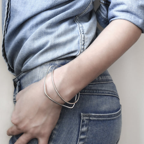 Round and Square Skinny Bangles