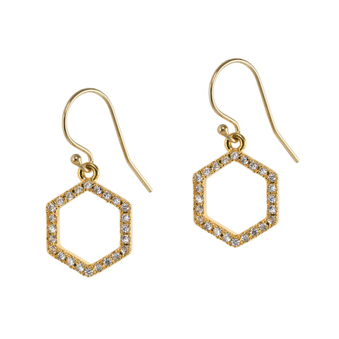 Hexagon Twinkle Earrings