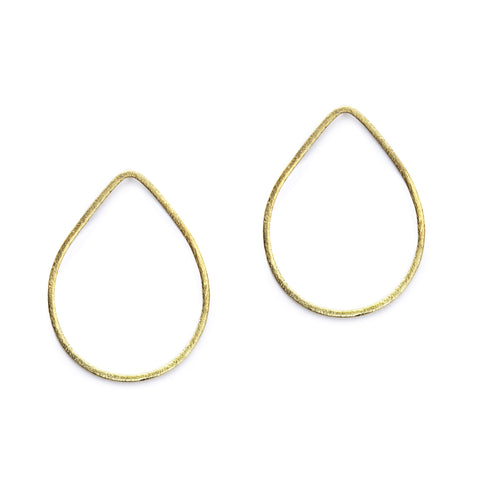 Gold Raindrop Hoops