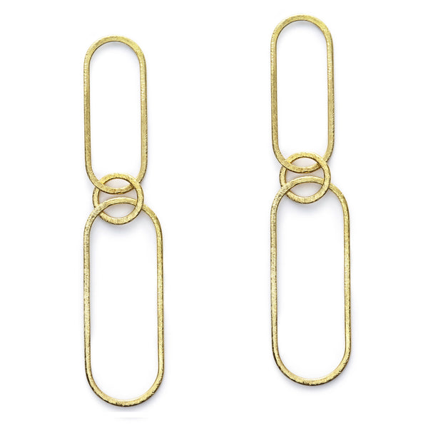 Gold Paper Clip Earrings