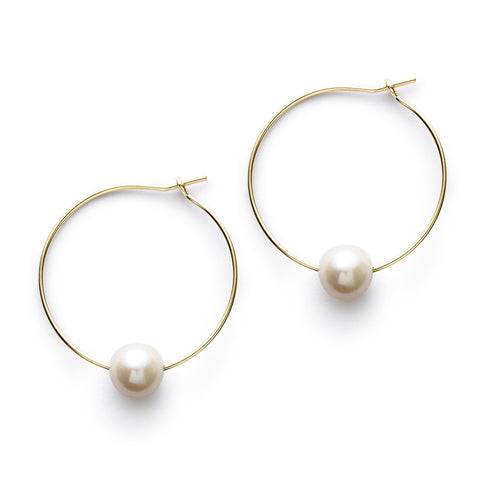 Perfect Pearl Hoops