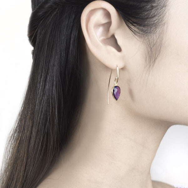 Amethyst Aislin Briolette Drops