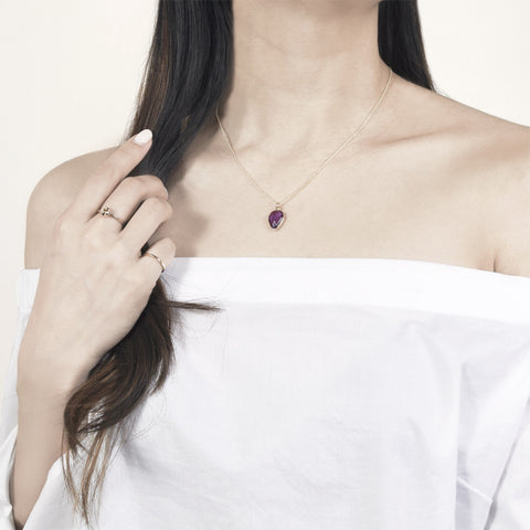 Amethyst Aislin Briolette Pendant