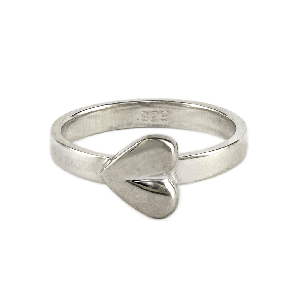 Silver Resting Heart Ring