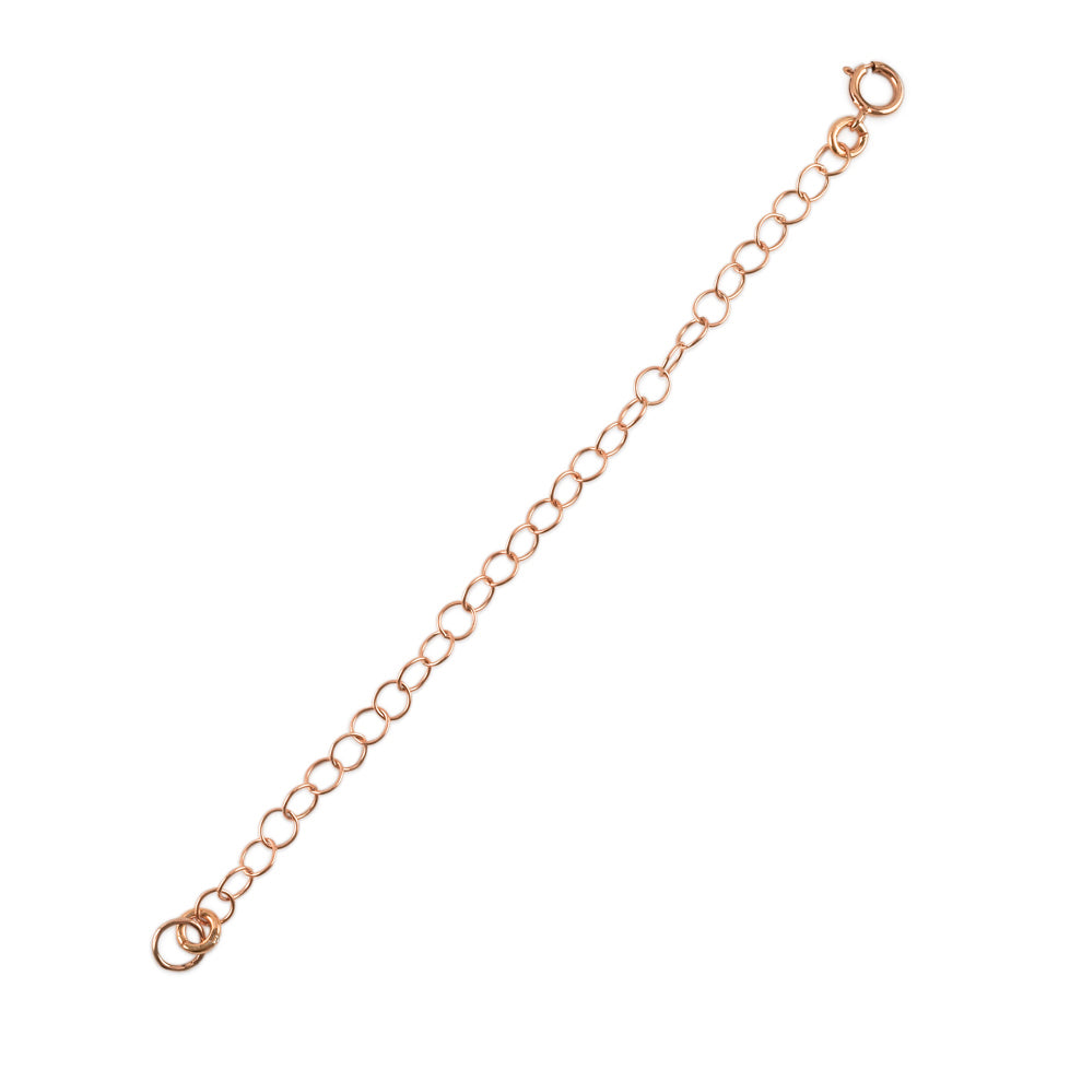 VANBARIS Rose Gold Necklace Extenders Rose Gold Extender Chain Necklace Extenders for Women Sterling Silver Extender for Necklace 2inc