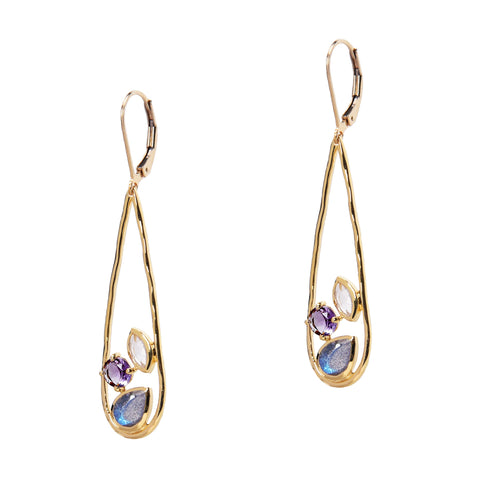 Gold Jewel Garden Earrings