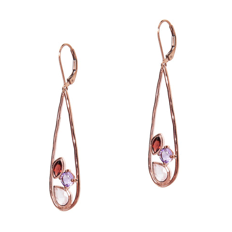 Rose Gold Jewel Garden Earrings