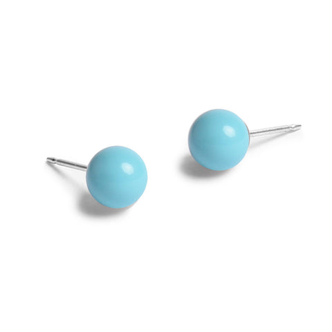 Turquoise Gem Ball Studs