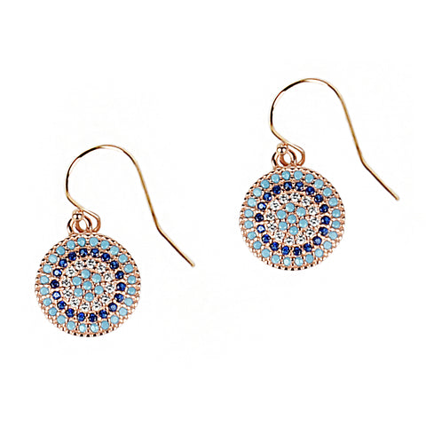 Rose Gold Mini Target Earrings