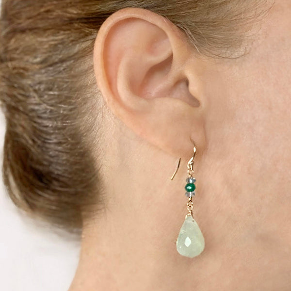 Watercolor Gemstone Earrings