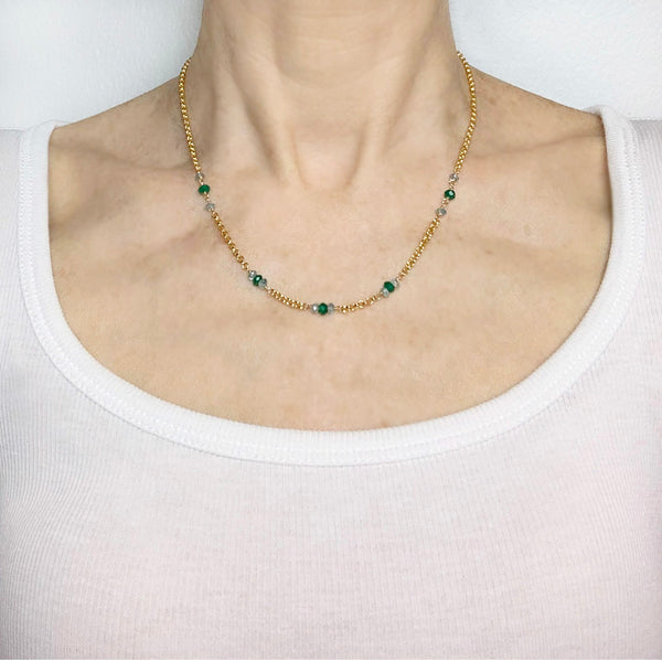 Watercolor Gemstone Necklace