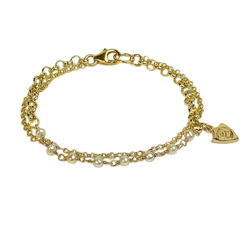 Gold Layered Pearl Bracelet