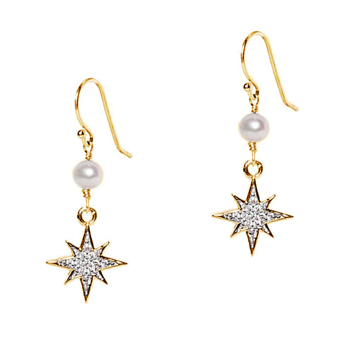 North Star Pearl Earrings