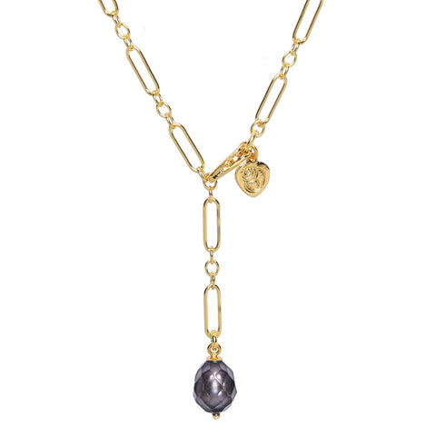 Midnight Pearl Lariat
