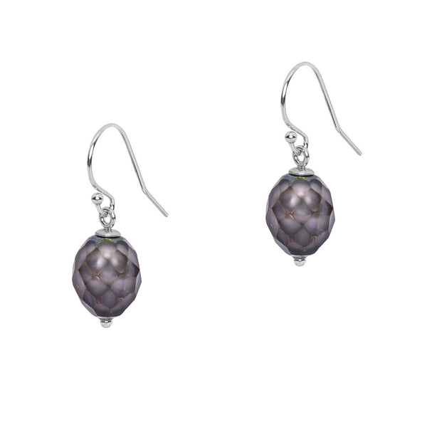 Silver Midnight Pearl Earrings