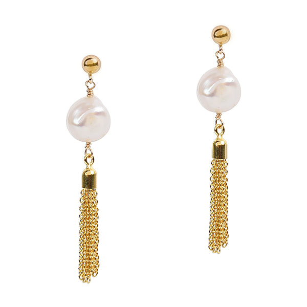 Lisa Keshi Pearl Earrings