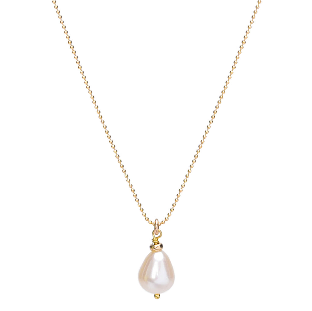 Gold Pearl Droplet Pendant