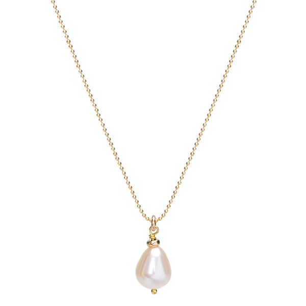 Gold Pearl Droplet Pendant