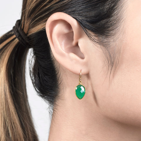 Emerald Agate Aislin Earrings