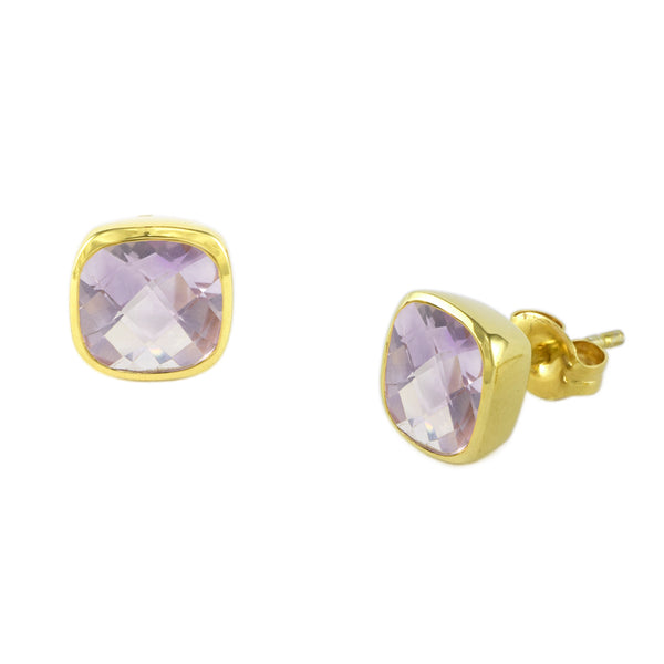 Pink Amethyst Influence Studs