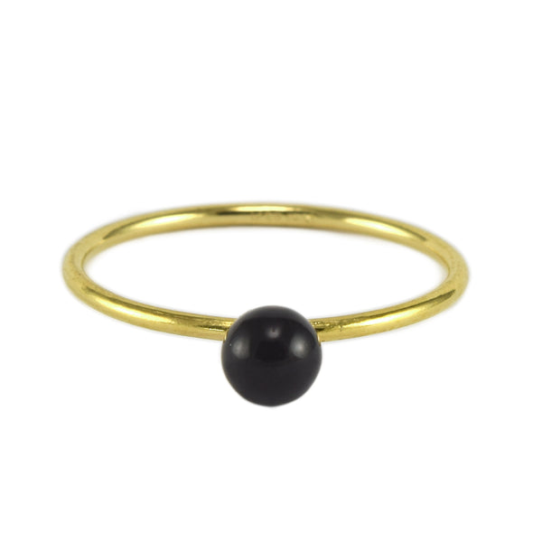 Black Onyx BB Ring
