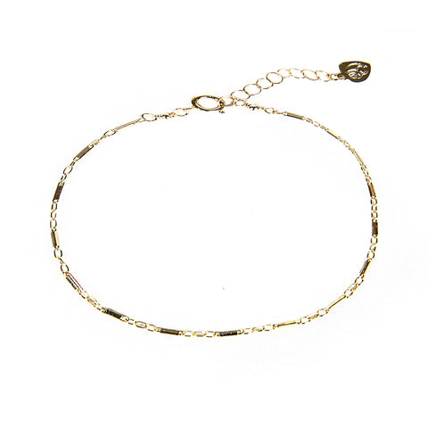Gold Bar Chain Bracelet