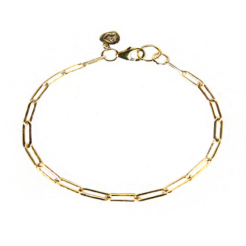 Gold Linear Link Bracelet