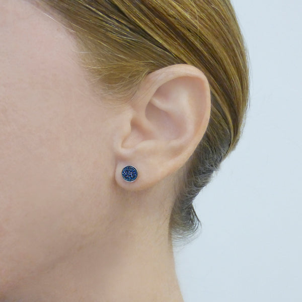 Gold and Teal Sparkle Studs