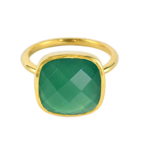 Emerald Agate Influence Ring