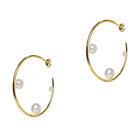 Pearl Galaxy Hoops