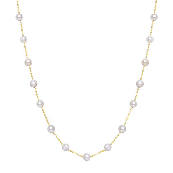 Dotted Pearl Chain Necklace