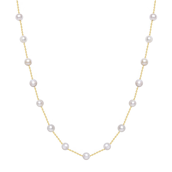 Dotted Pearl Chain Necklace