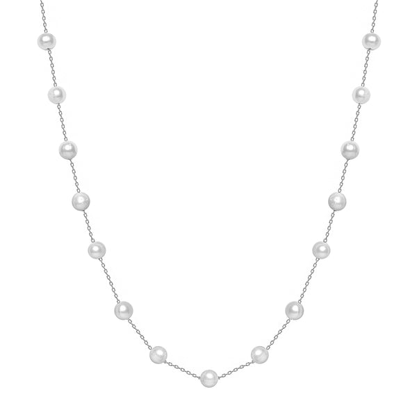 Dotted Pearl Chain Necklace