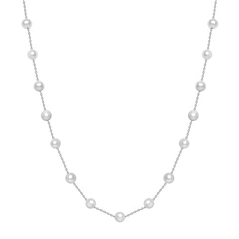 Dotted Pearl Chain Necklace