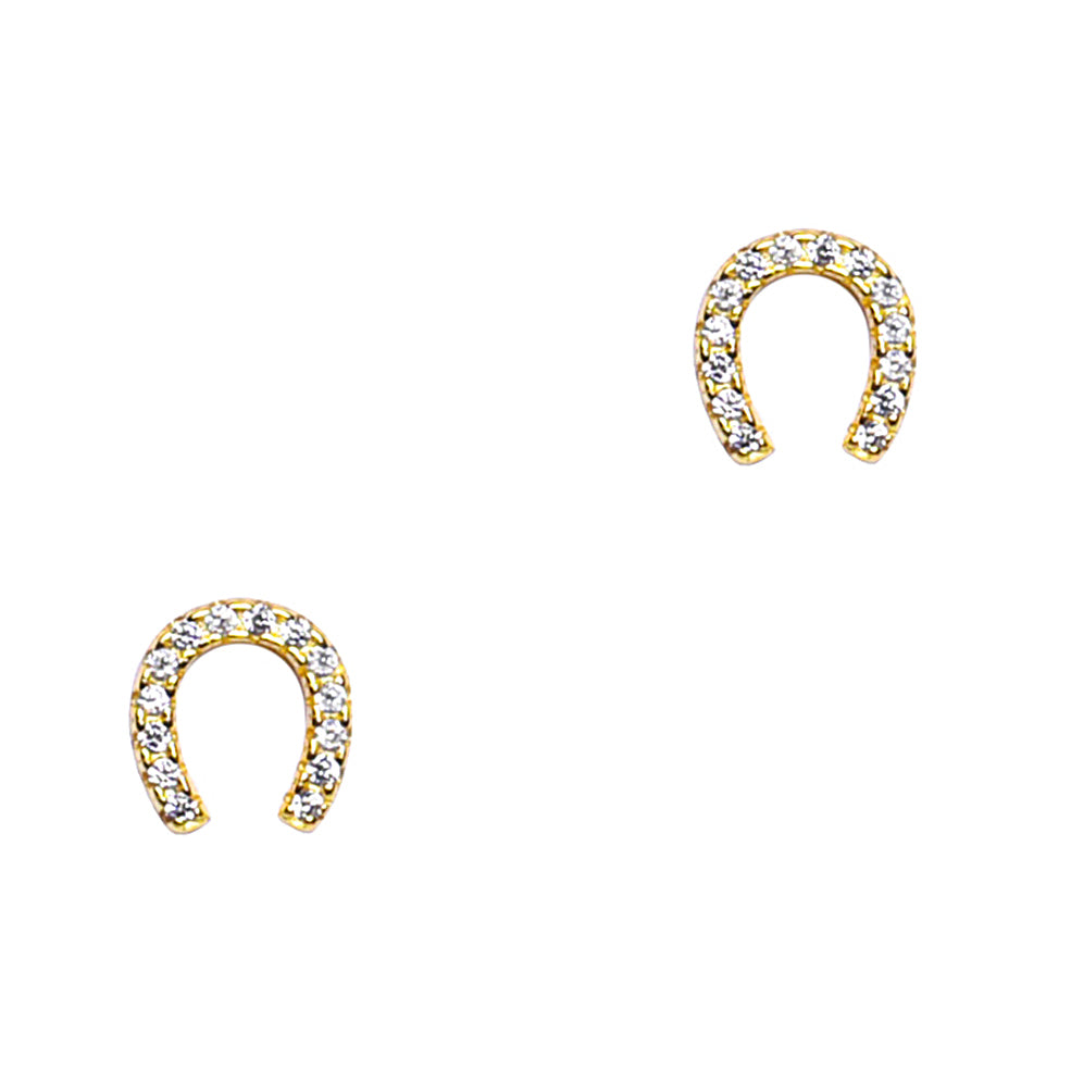 Aggregate 141+ 14k gold horseshoe earrings super hot