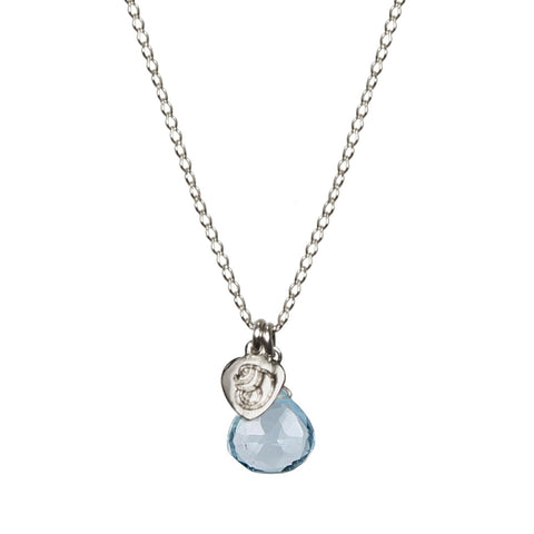 Silver Blue Topaz Lovely Pendant