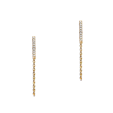 Linea Bar and Chain Earrings