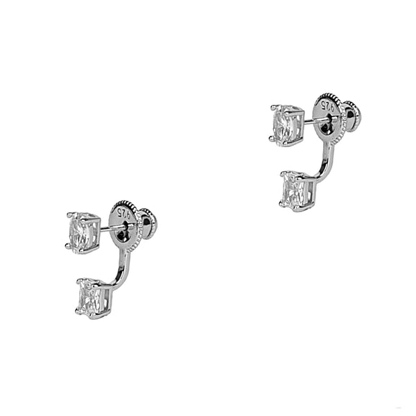 Double Jewel Drop Earrings