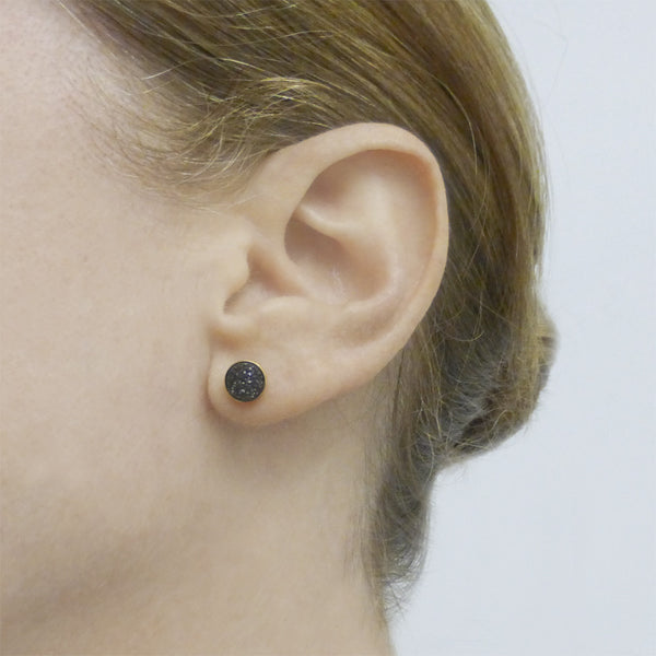 Gold and Black Sparkle Studs