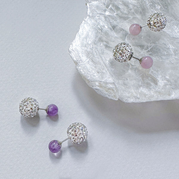 Cape Amethyst-Rose Quartz Gem Ball Set