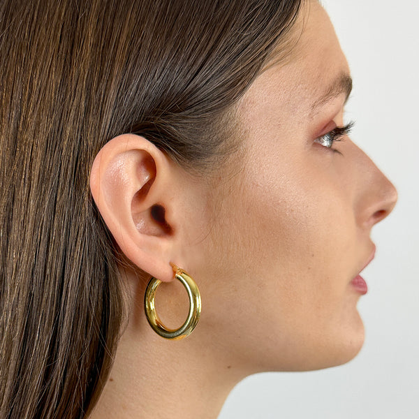 Gold Carissa Thick Hoops