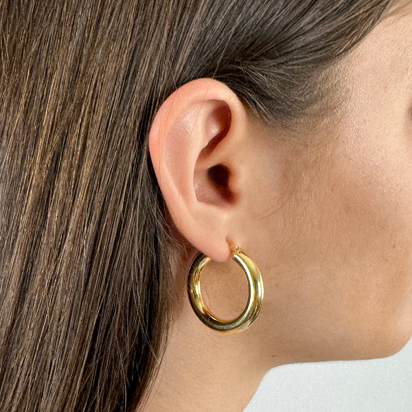 Gold Carissa Thick Hoops