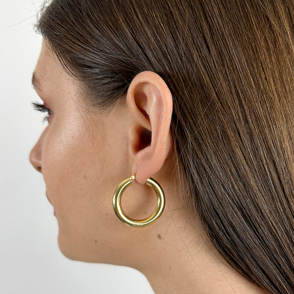 Gold Carissa Thick Hoops