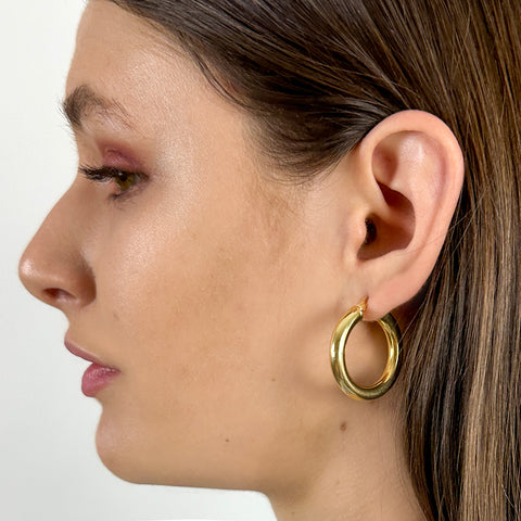 Gold Carissa Thick Hoops