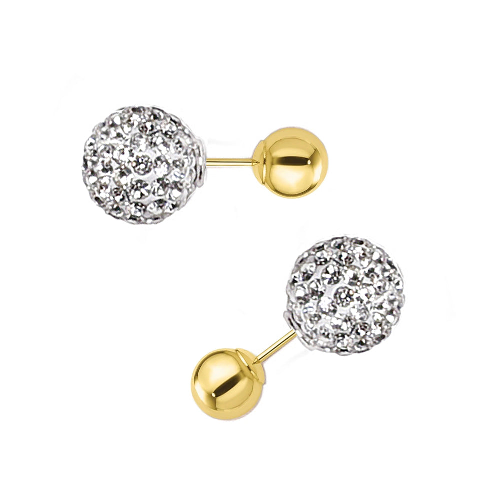 Gold plated Sterling Silver Earring Findings- Simple Earring Studs with  Ring, Earring Post Ball Studs with ring (per Pair).