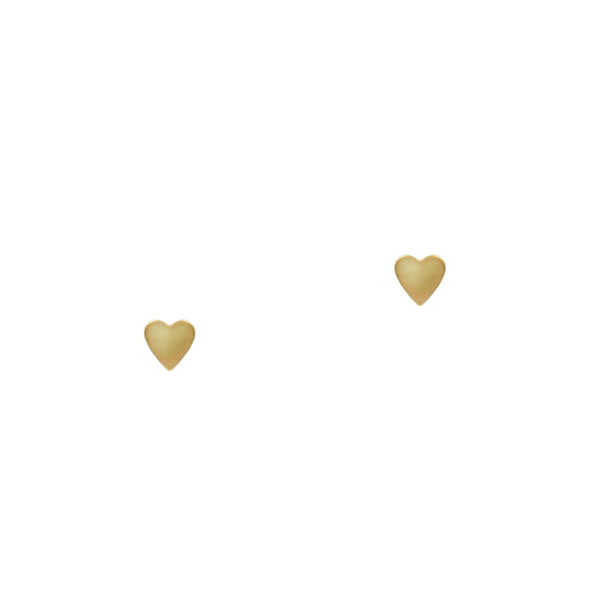 Gold Teensy Heart Studs