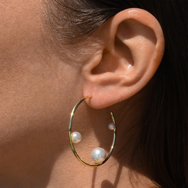 Pearl Galaxy Hoops