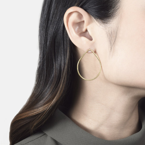 Gold Raindrop Hoops